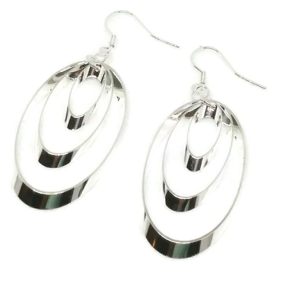 Sale!Urban Well Bred Sterling Silvr Ovals Earrings - Picture 3 of 4